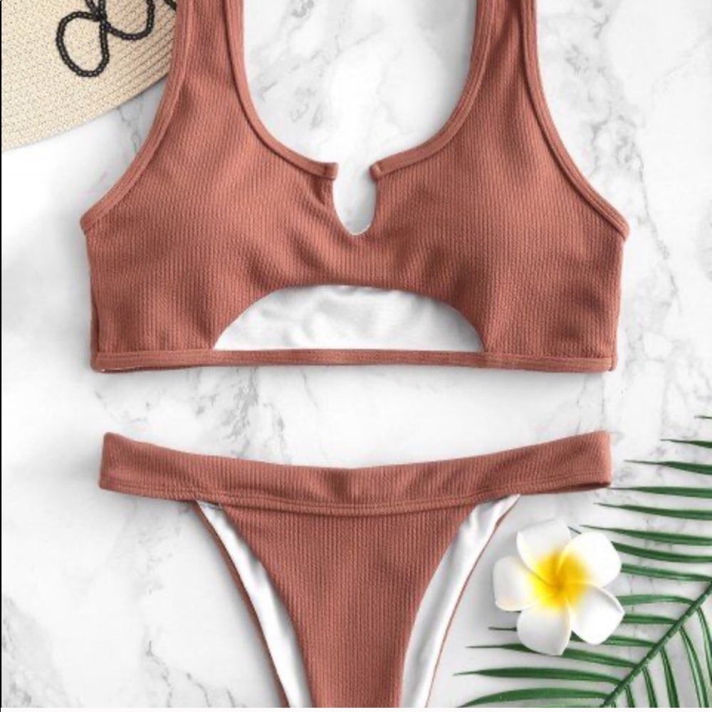 ZAFUL Ribbed Cutout Bikini